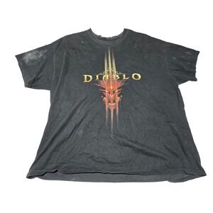 Vintage‎ Diablo Blizzard Entertainment Graphic T-Shirt Black Men's XL